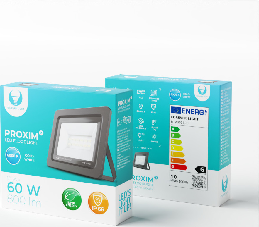 LED světlomet PROXIM II 10W |6000K| IP66 Forever Light