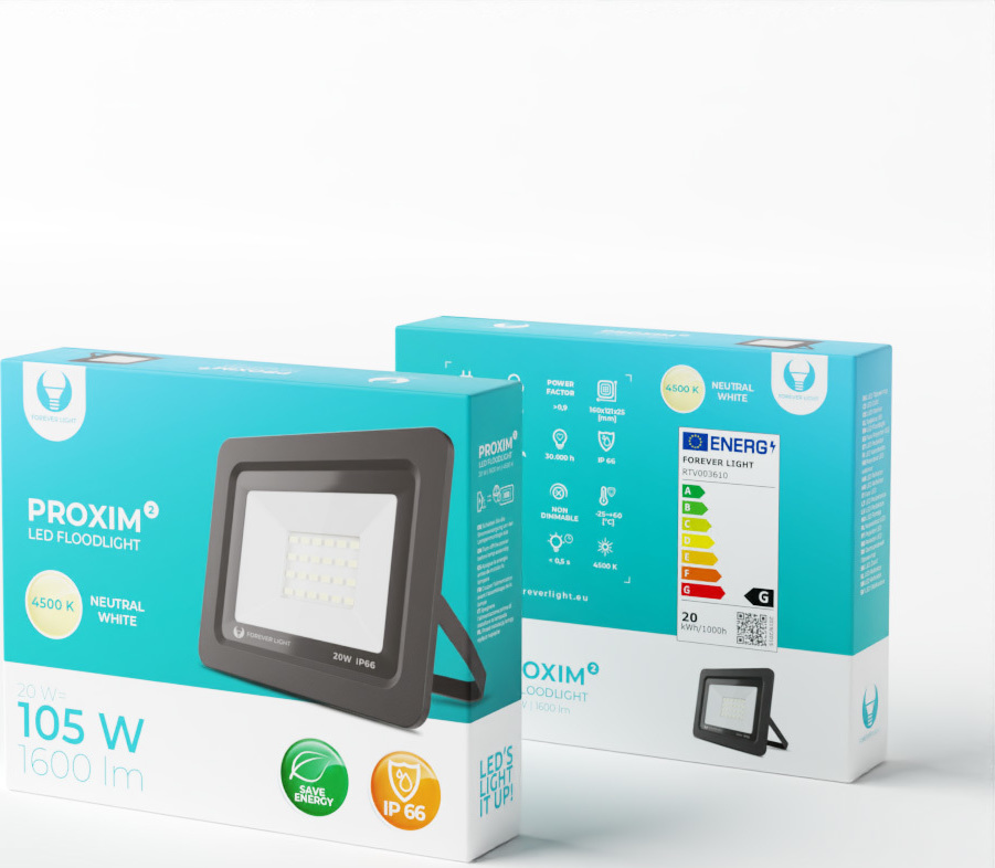 LED světlomet PROXIM II 20W |4500K| IP66 Forever Light