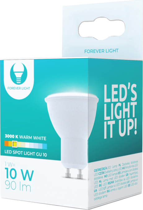 LED žárovka GU10 1W 230V 3000K 90lm Forever Light