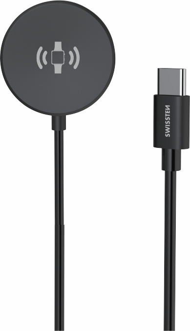SWISSTEN MAGNETICKÝ KABEL PRO SAMSUNG GALAXY WATCH, USB-C 1.2 M ČERNÝ