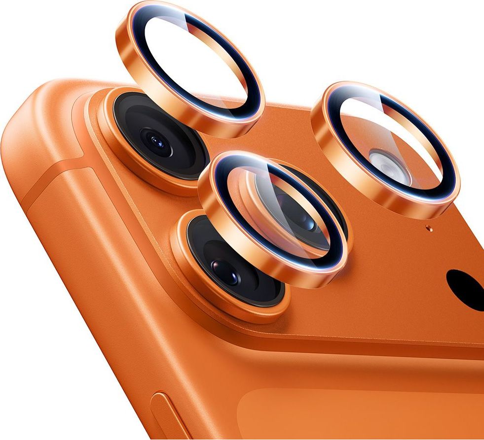 Ochranné sklo na čočku fotoaparátu ESR ARMORITE CAMERA PROTECTOR IPHONE 14 PRO / MAX / 15 PRO / MAX / 16 PRO / MAX / 17 PRO / MAX ORANGE