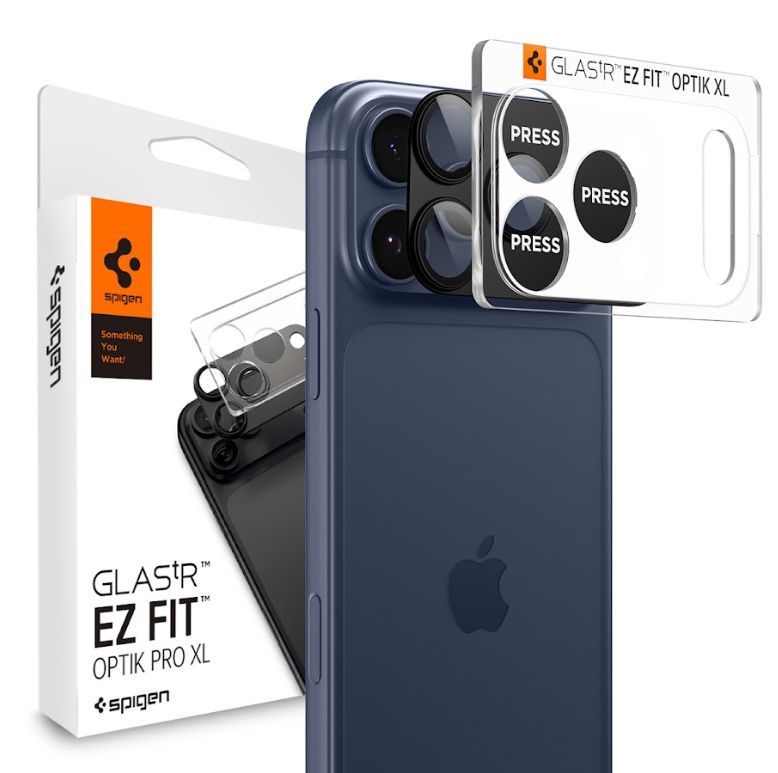 Ochranné sklo na čočku fotoaparátu SPIGEN OPTIK PRO XL GLAS.TR ”EZ FIT” CAMERA PROTECTOR IPHONE 17 PRO MAX BLACK