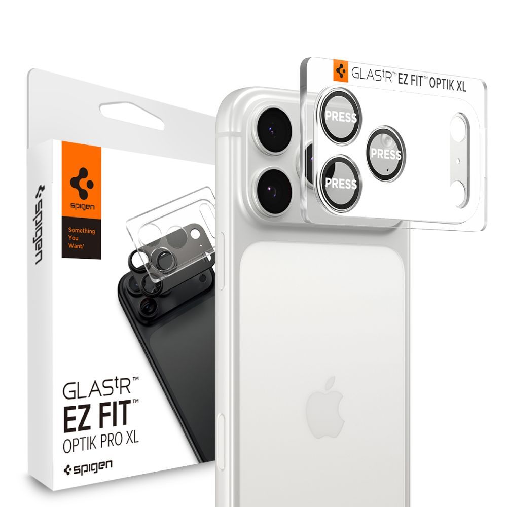 Ochranné sklo na čočku fotoaparátu SPIGEN OPTIK PRO XL GLAS.TR ”EZ FIT” CAMERA PROTECTOR IPHONE 17 PRO MAX SILVER