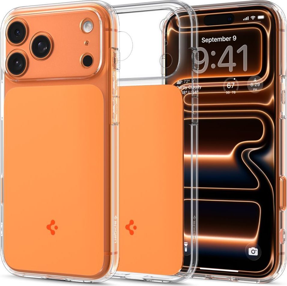 SPIGEN ULTRA HYBRID ”T” MAG MAGSAFE IPHONE 17 PRO GLOSSY ORANGE