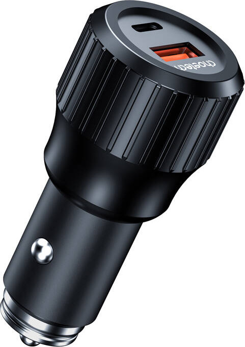 Choetech 63W duální USB-C 45w + USB-A 18w rychlá nabíječka do auta (černá)