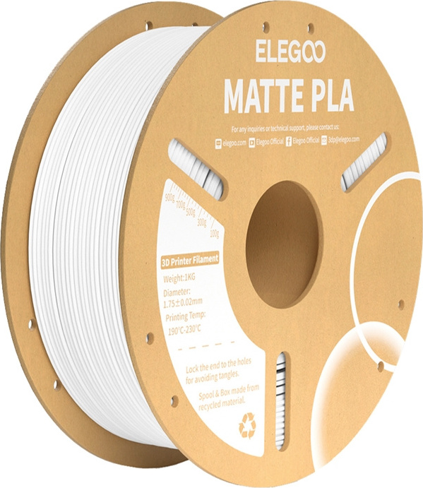 Levně PLA matné vlákno ELEGOO (bílé)
