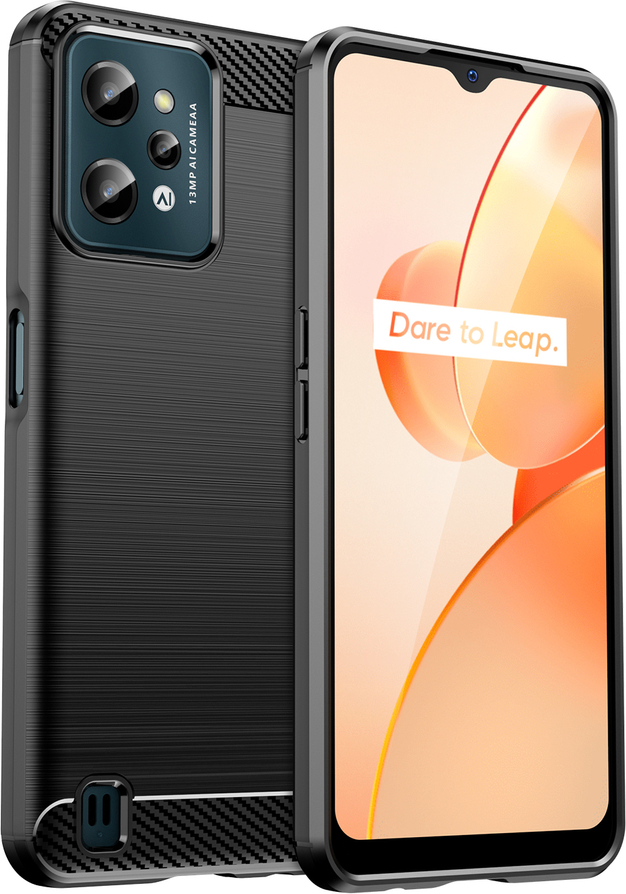 Silikonové pouzdro Carbon Case pro Realme C31, flexibilní, karbonové, černé