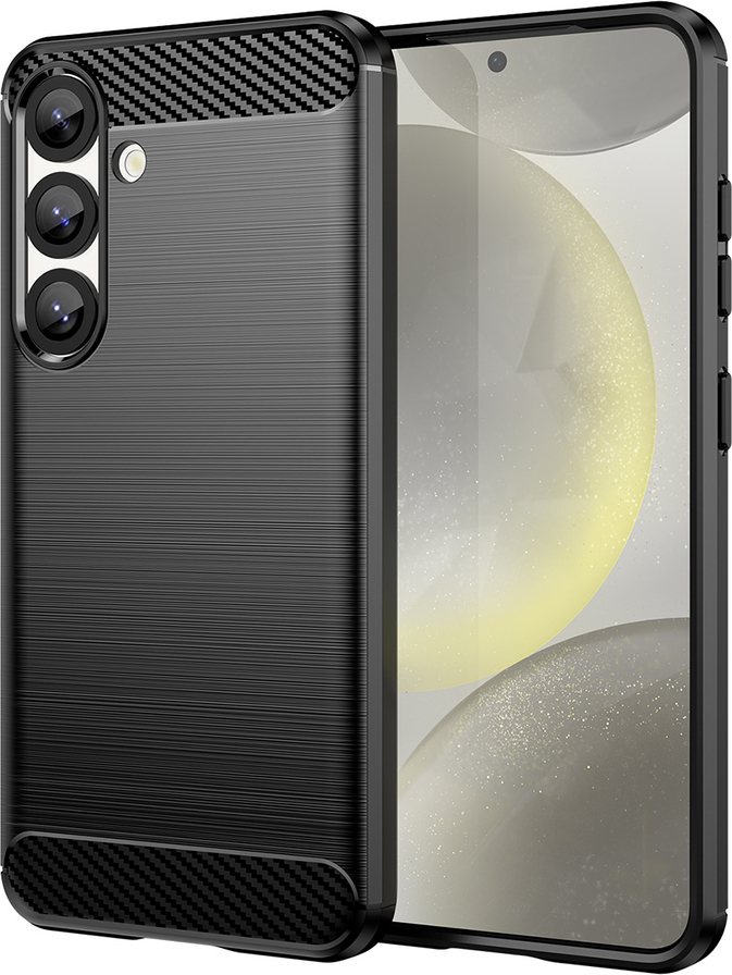 Silikonový kryt z flexibilního uhlíku pro Realme 14 5G - černý