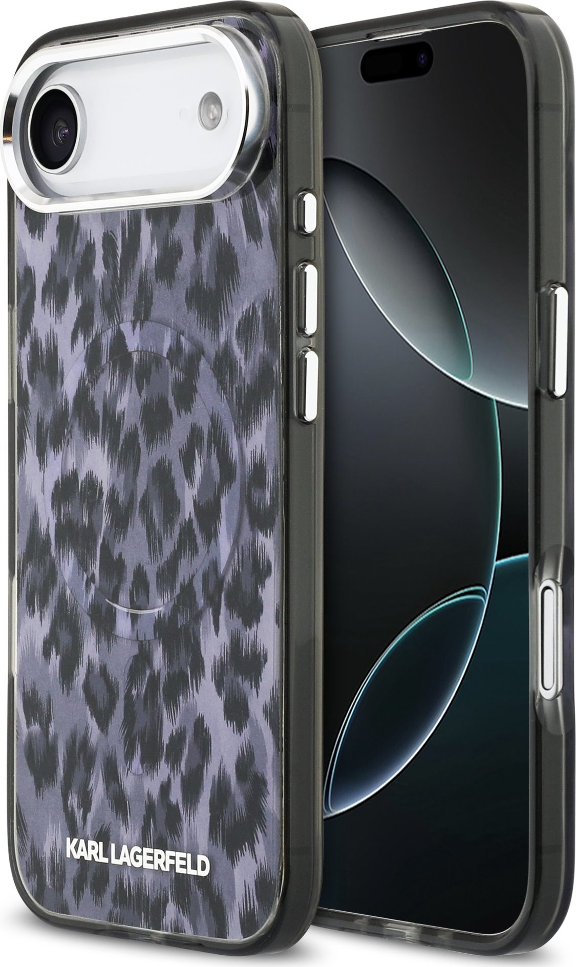 Karl Lagerfeld IML Leopard MagSafe Zadní Kryt pro iPhone Air Grey