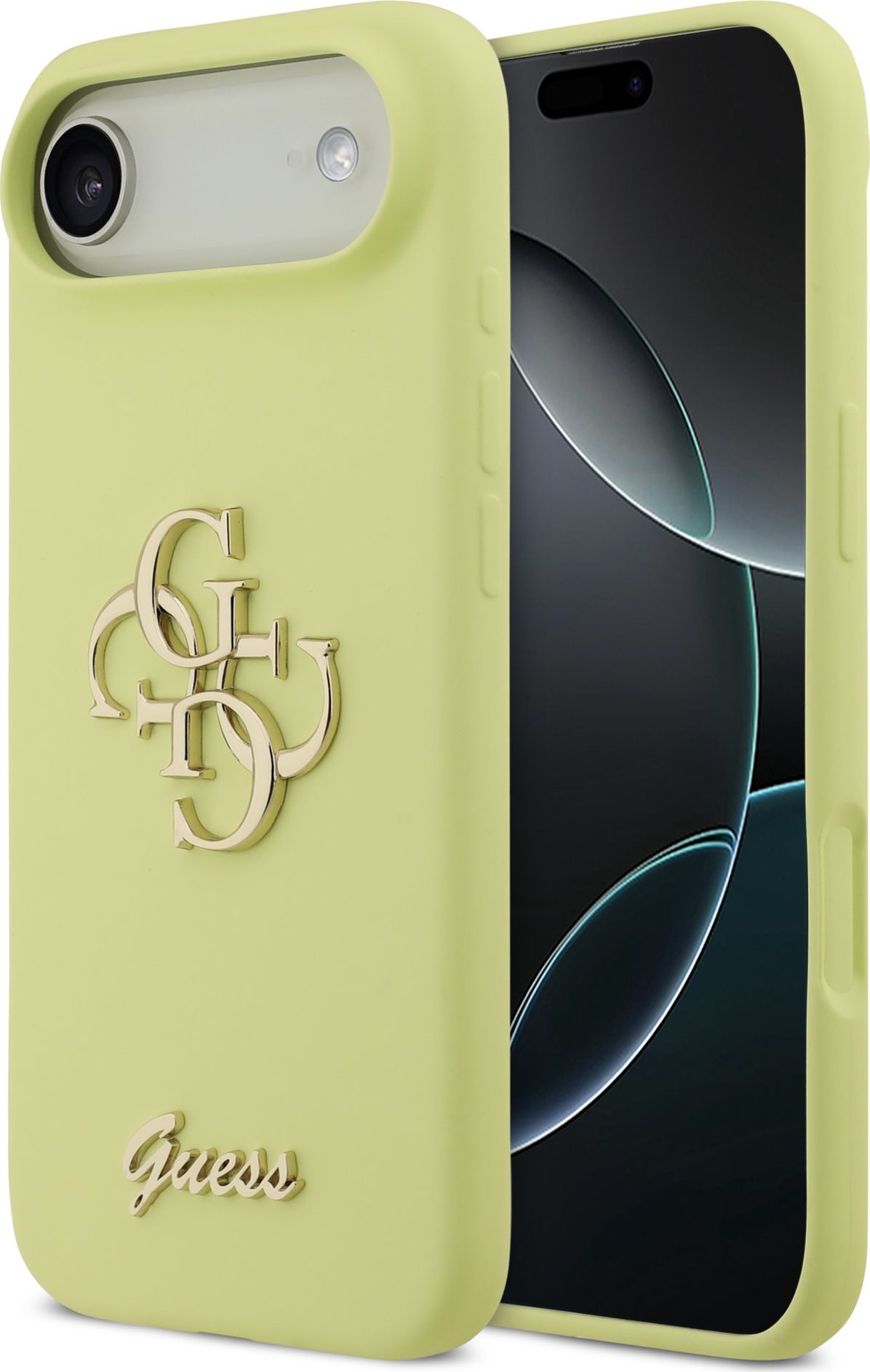 Guess Liquid Silicone 4G Metal Logo Zadní Kryt pro iPhone Air Yellow