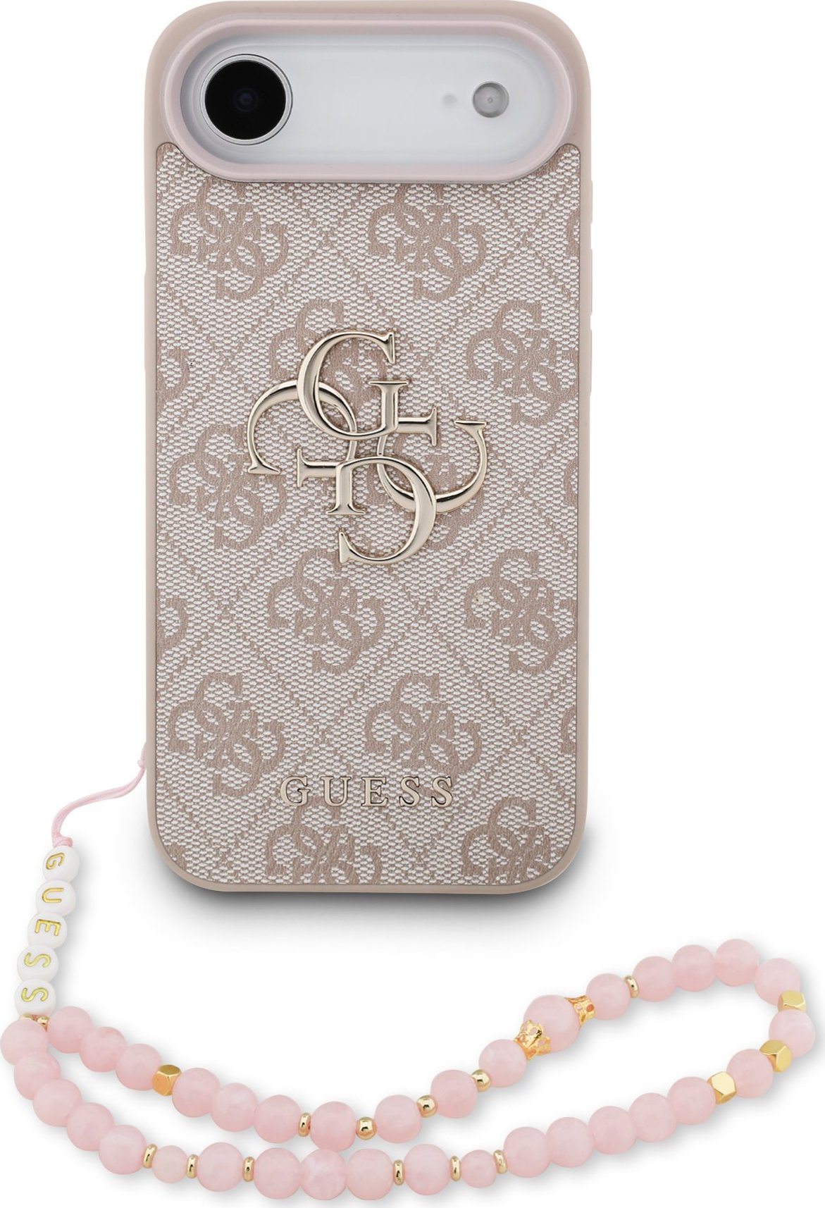 Guess PU 4G Metal Logo Strap Zadní Kryt pro iPhone Air Pink
