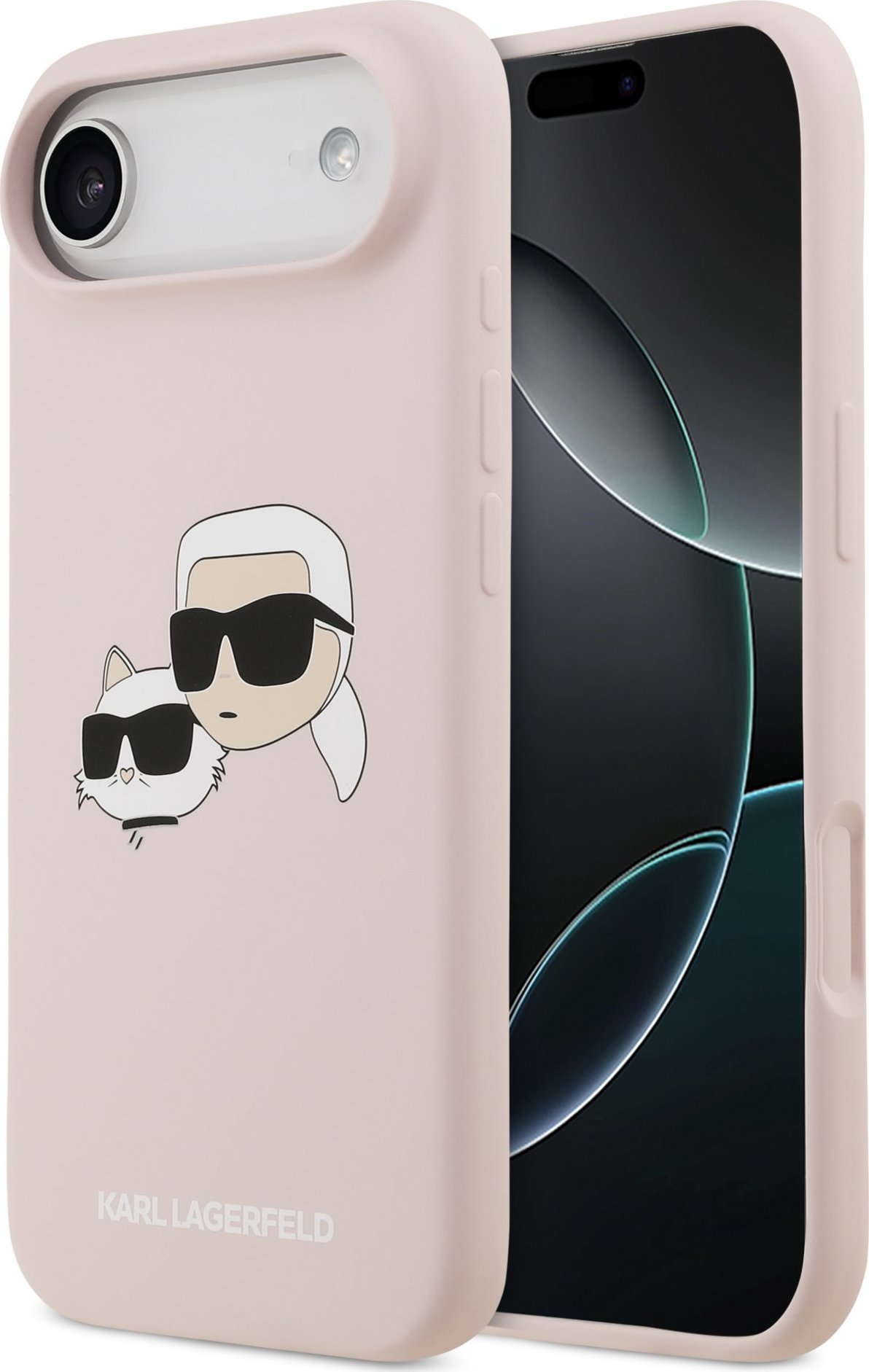 Karl Lagerfeld Liquid Silicone Double Heads MagSafe Zadní Kryt pro iPhone Air Pink