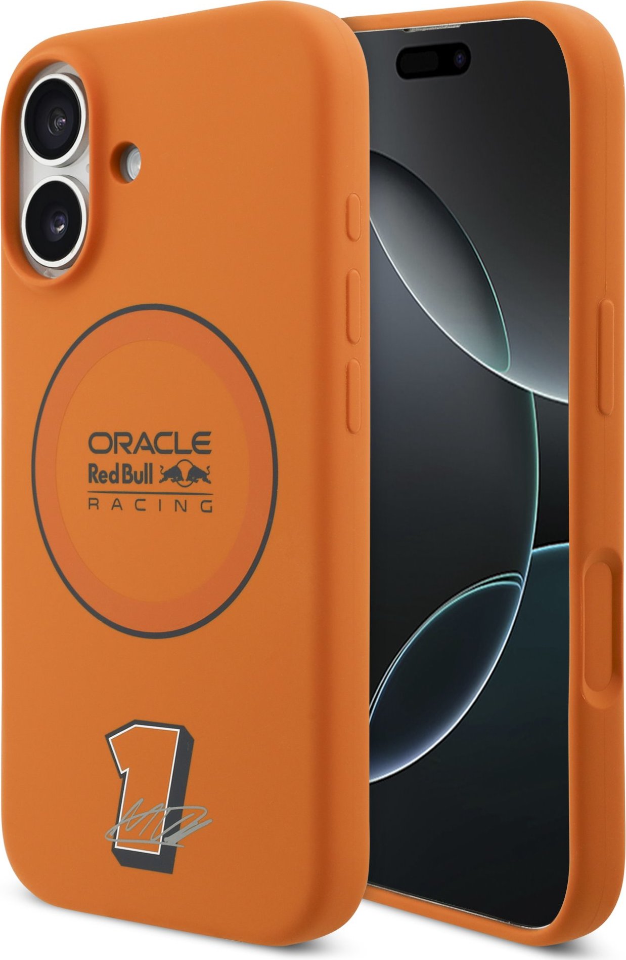 Red Bull Silicone Blue Ring MagSafe Zadní Kryt pro iPhone 17 Orange