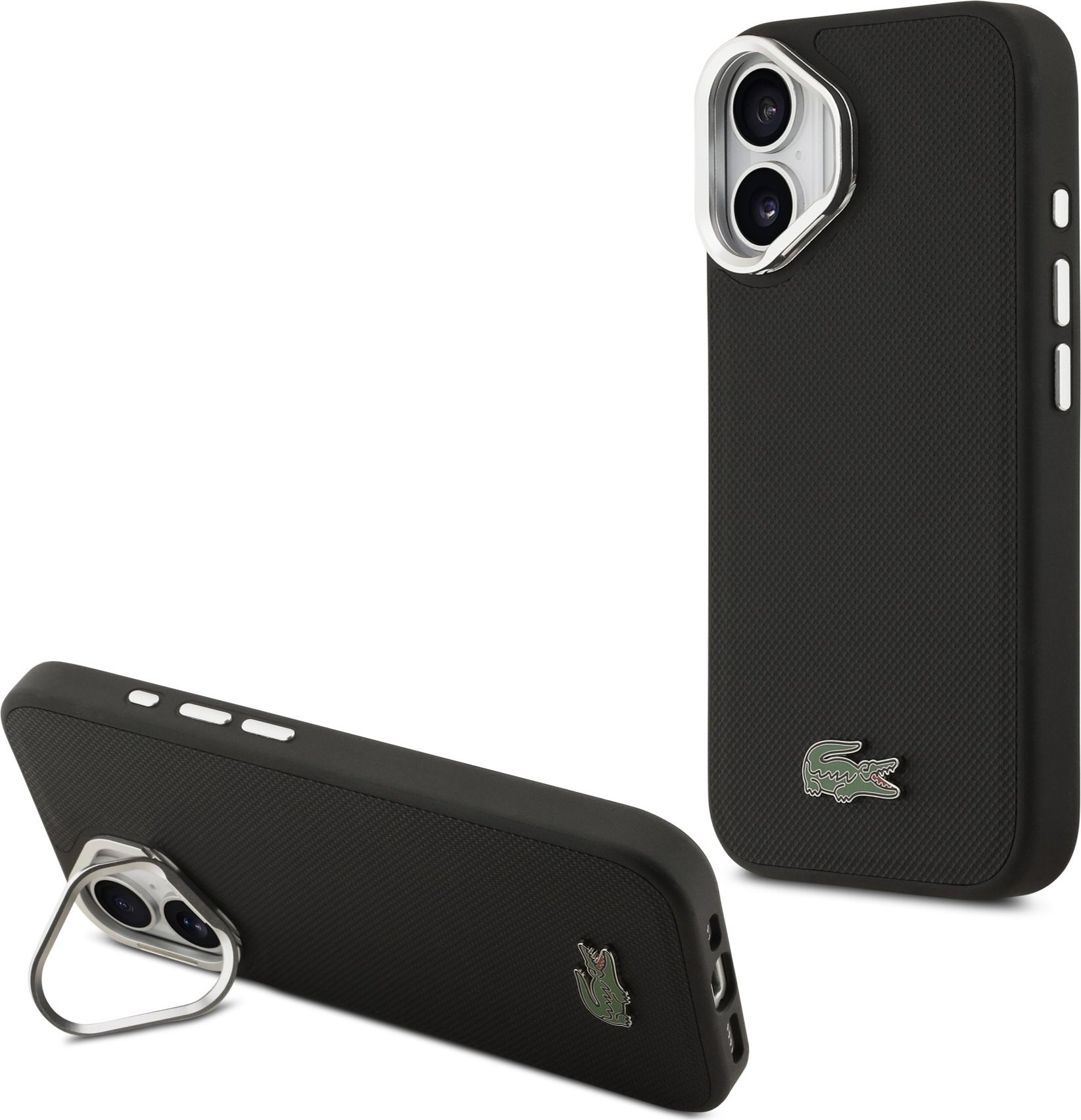 Lacoste Iconic Petit Pique Camera Stand MagSafe Zadní Kryt pro iPhone 17 Black
