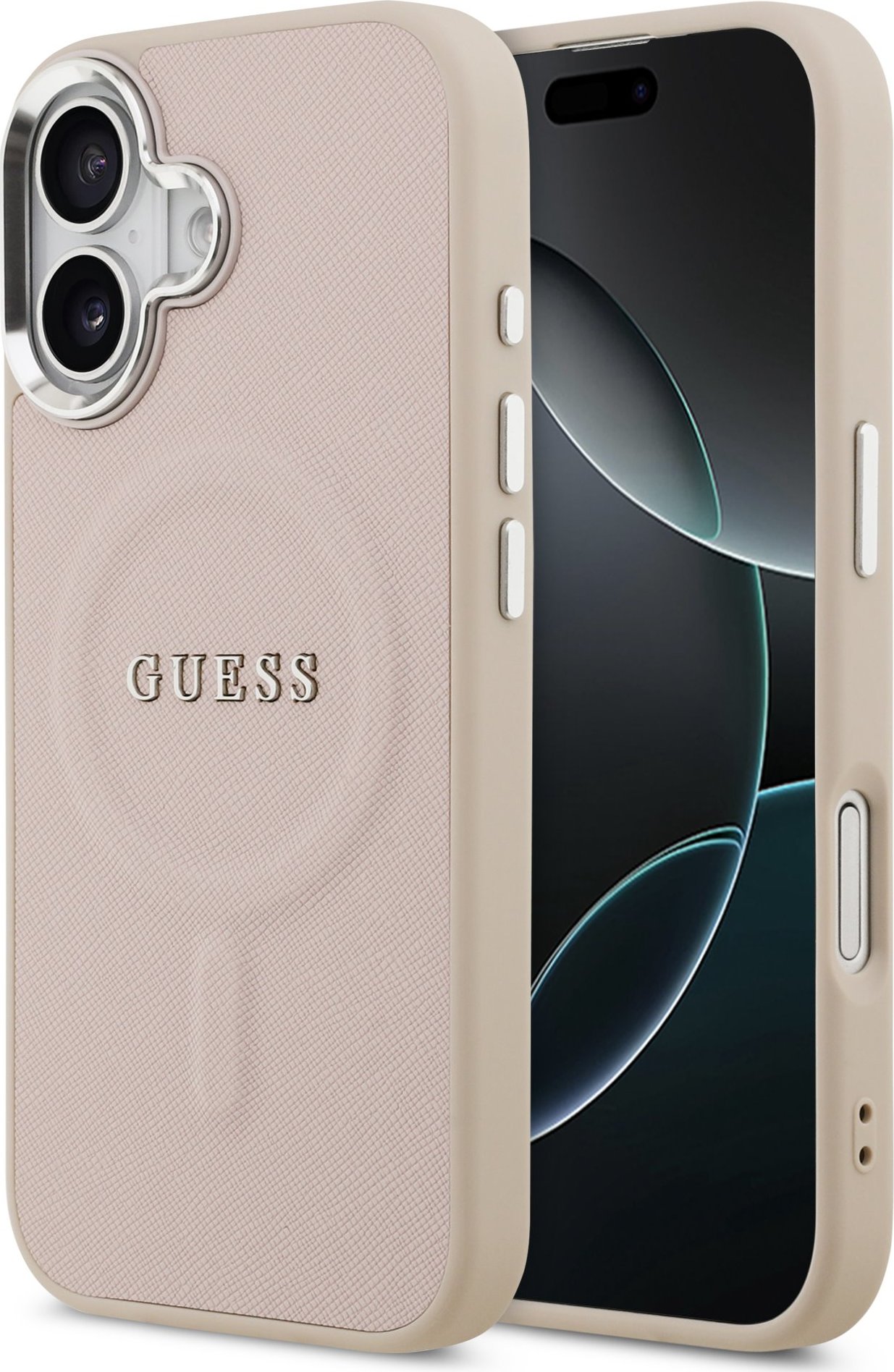 Guess PU Saffiano MagSafe Zadní Kryt pro iPhone 17 Pink