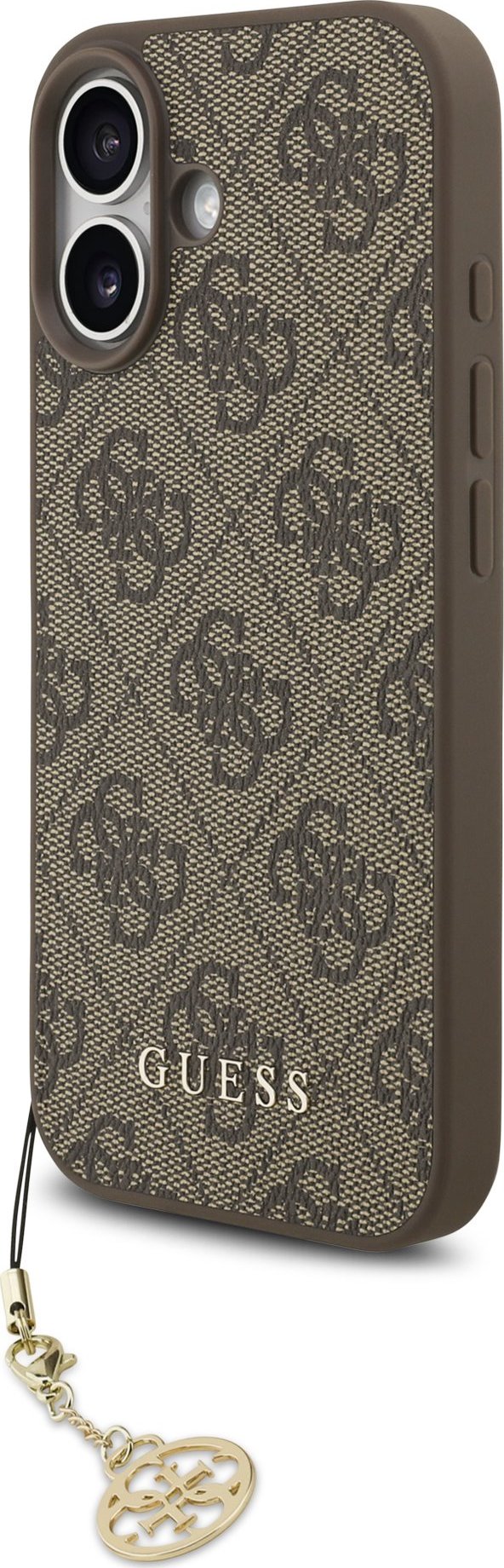 Guess 4G Charm MagSafe Zadní Kryt pro iPhone 17 Tone on Tone Brown