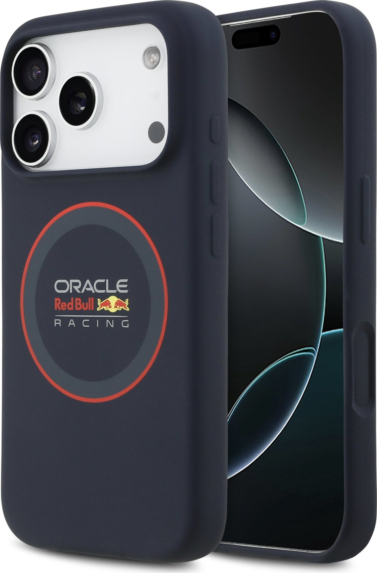 Red Bull Silicone Red Ring MagSafe Zadní Kryt pro iPhone 17 Pro Navy