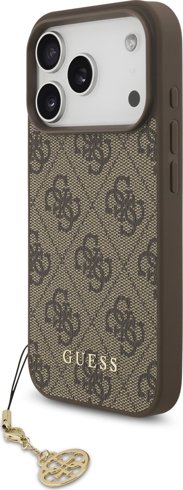 Guess 4G Charm MagSafe Zadní Kryt pro iPhone 17 Pro Tone on Tone Brown