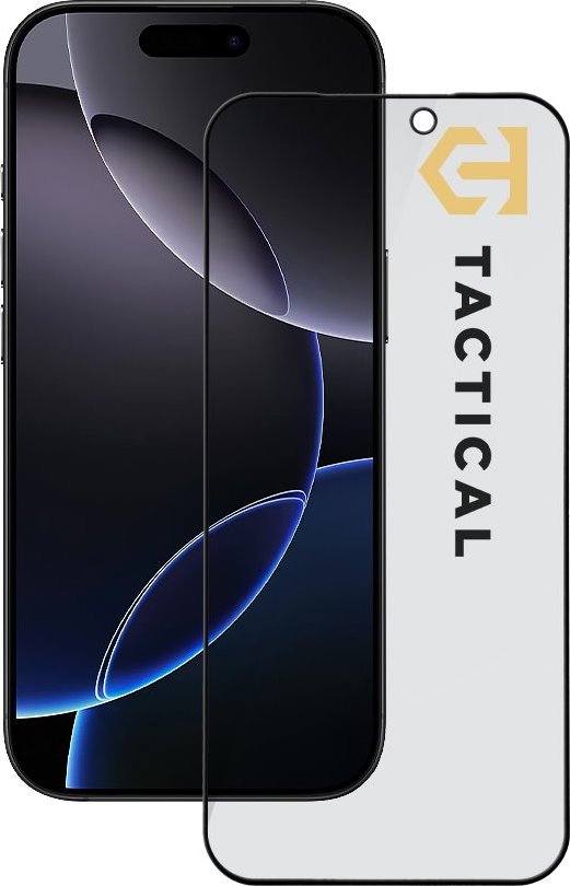 Tactical Glass Shield Privacy Stealth 5D sklo pro Apple iPhone 17 Pro Max Black