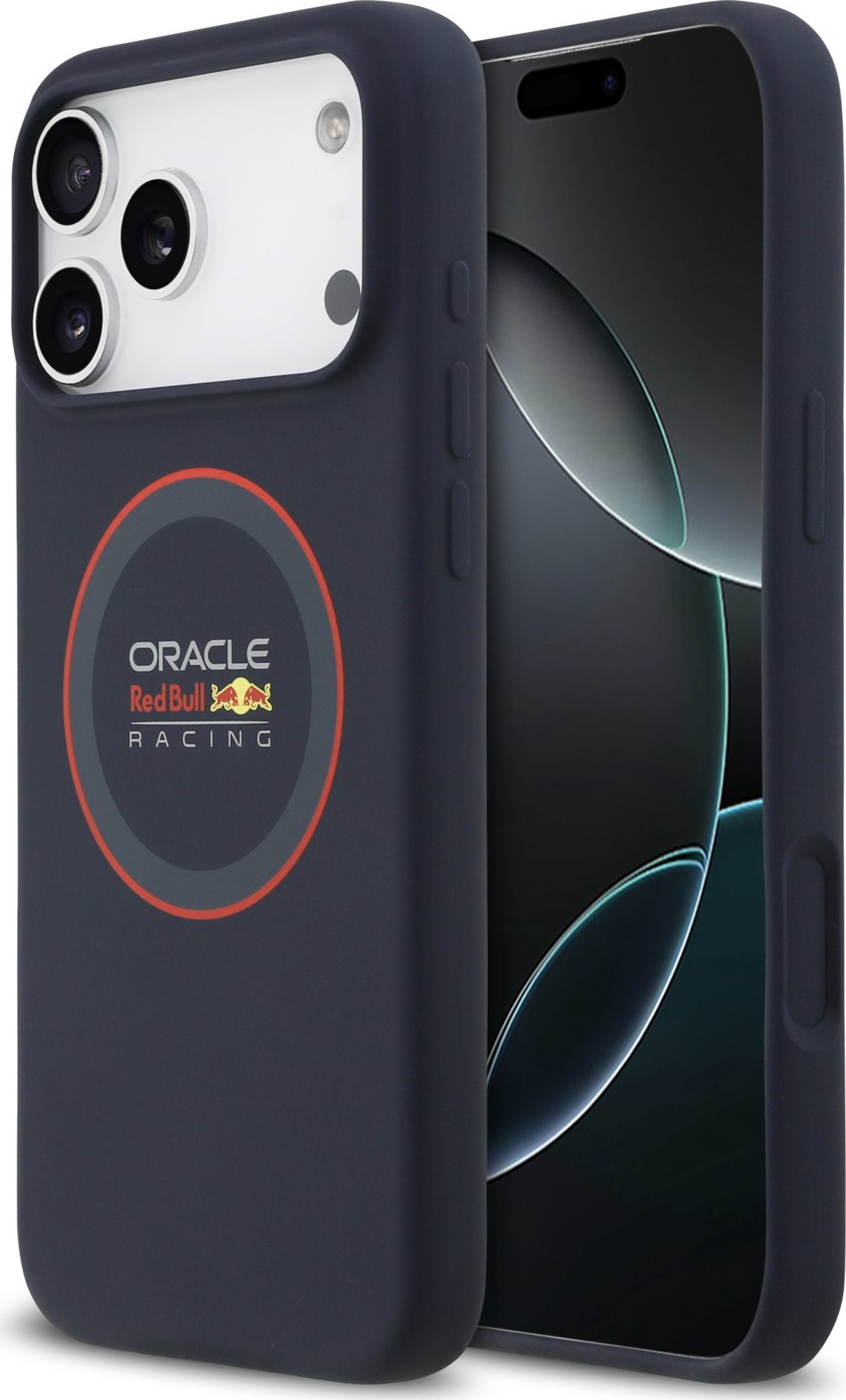 Red Bull Silicone Red Ring MagSafe Zadní Kryt pro iPhone 17 Pro Max Navy