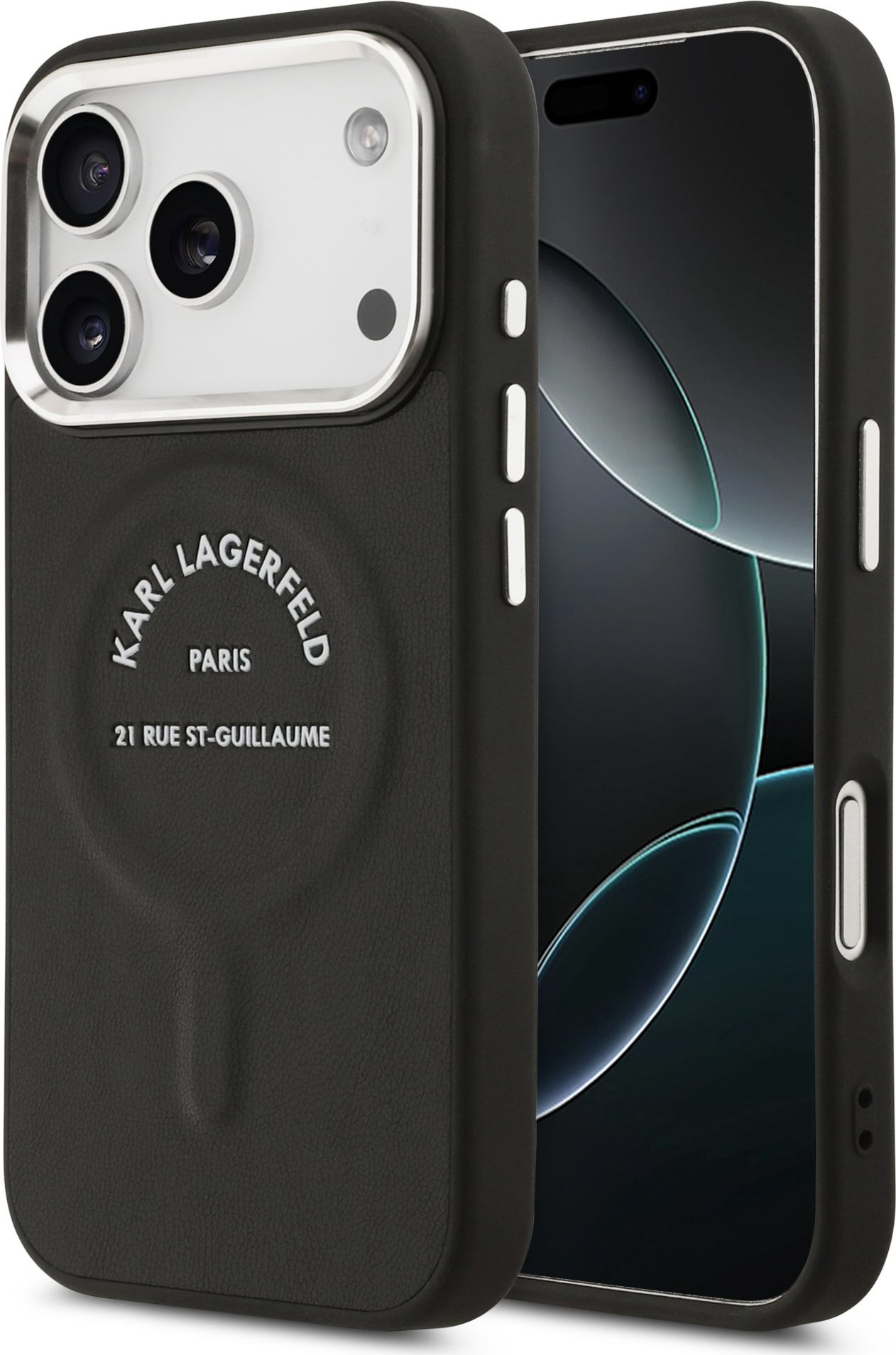 Karl Lagerfeld PU RSG Logo MagSafe Zadní Kryt pro iPhone 17 Pro Max Black