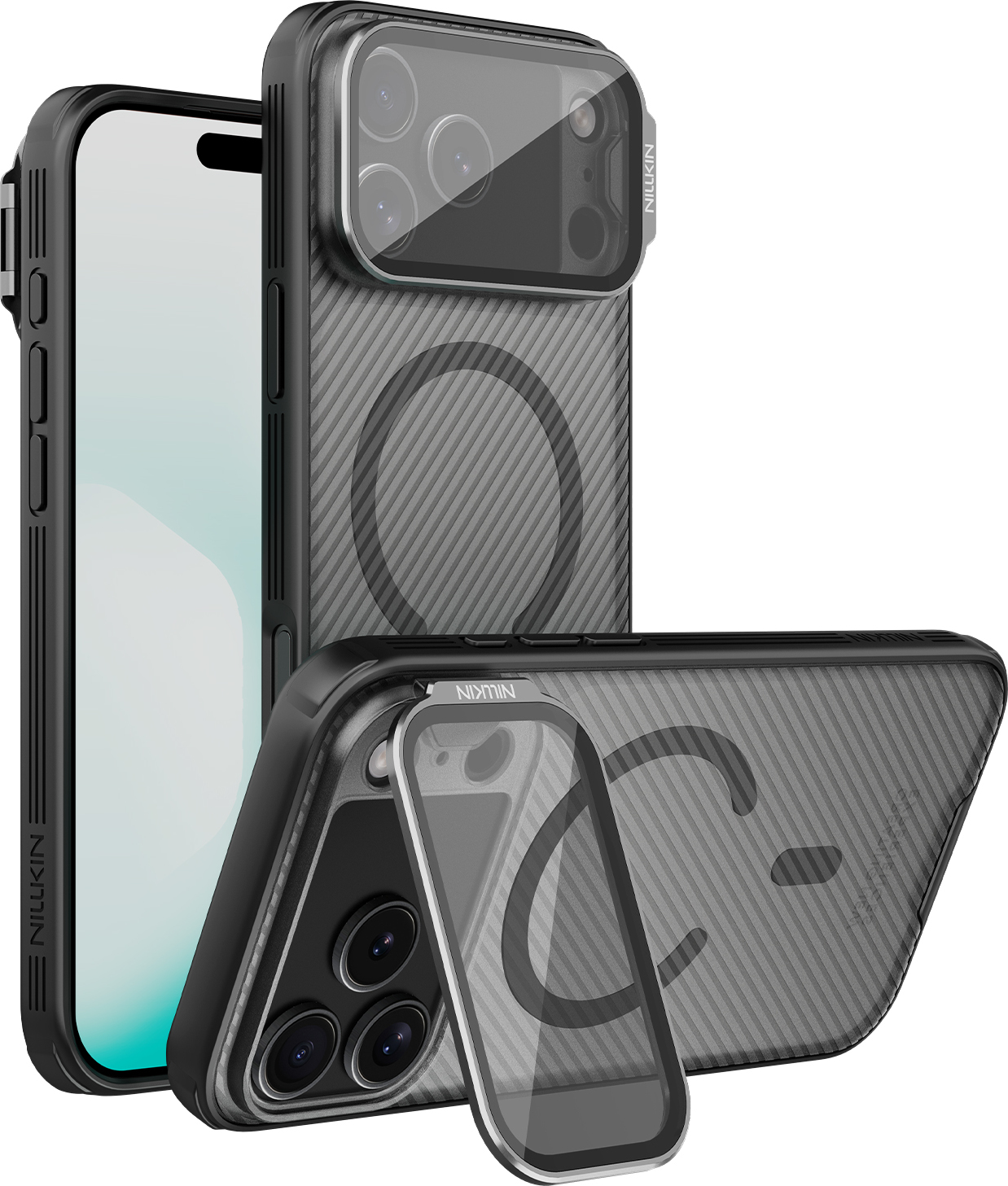 Nillkin CamShield Prop Magnetic Zadní Kryt pro Apple iPhone 18 Pro Max/17 Pro Max Transparent Black
