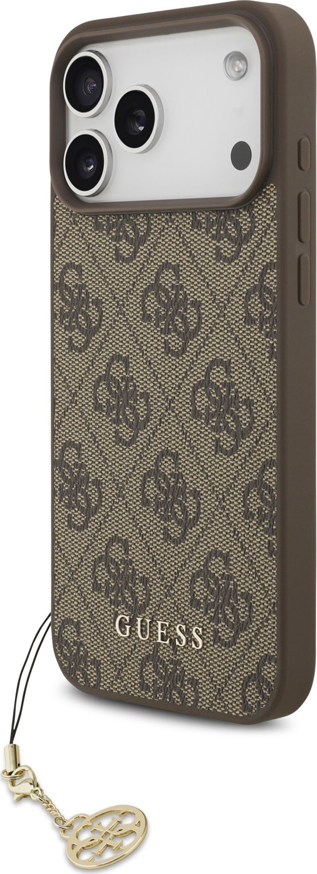 Guess 4G Charm MagSafe Zadní Kryt pro iPhone 17 Pro Max Tone on Tone Brown