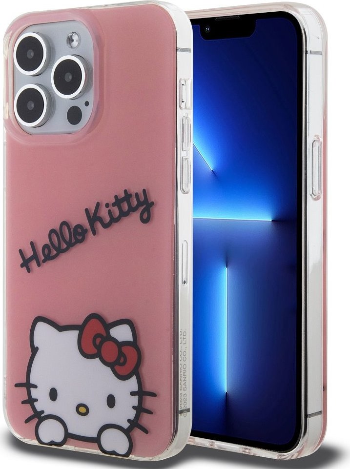 Hello Kitty IML Daydreaming Logo Zadní Kryt pro iPhone 13 Pro Pink
