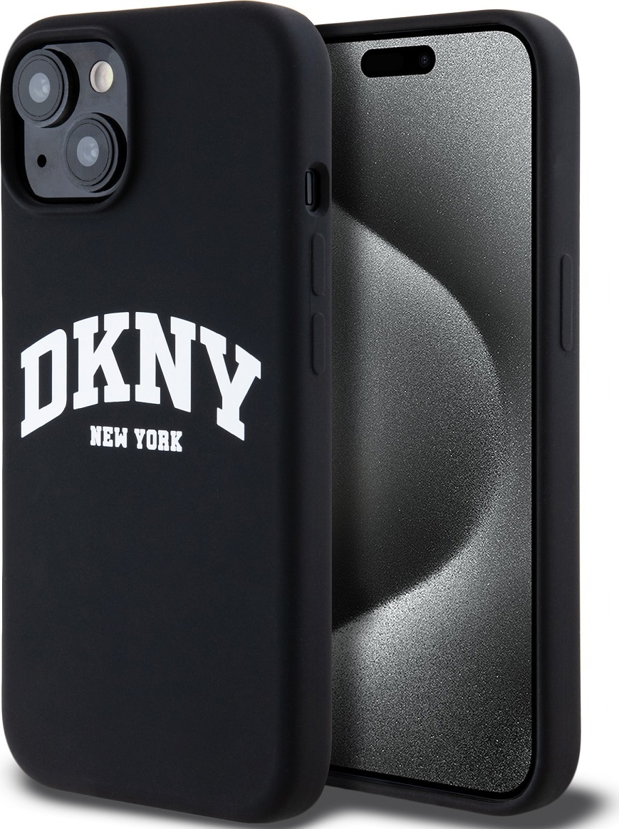 DKNY Liquid Silicone Arch Logo MagSafe Zadní Kryt pro iPhone 14 Black