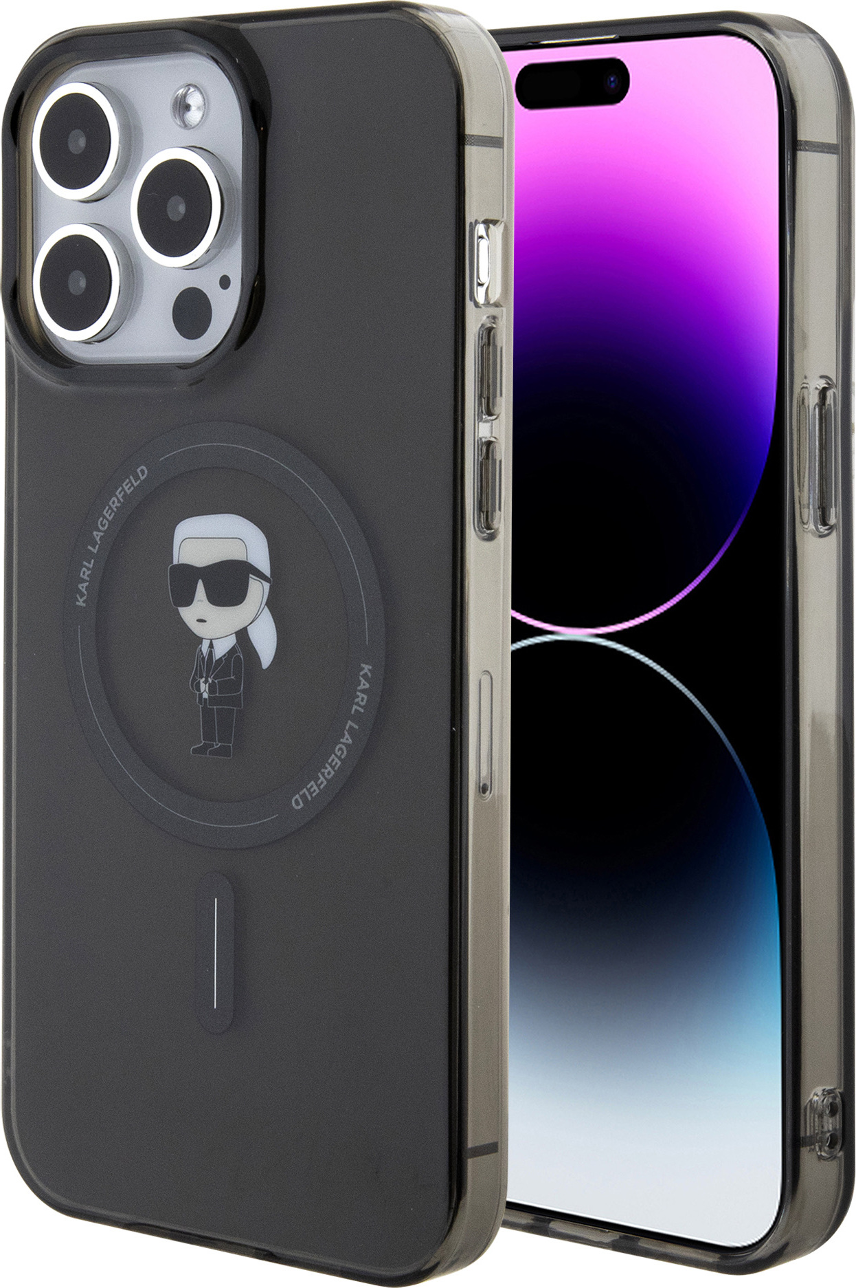 Karl Lagerfeld IML Ikonik MagSafe Zadní Kryt pro iPhone 15 Pro Max Black