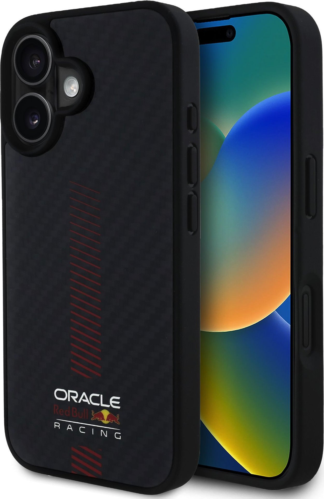 Red Bull Carbon Powerbar MagSafe Zadní Kryt pro iPhone 16 Plus Black