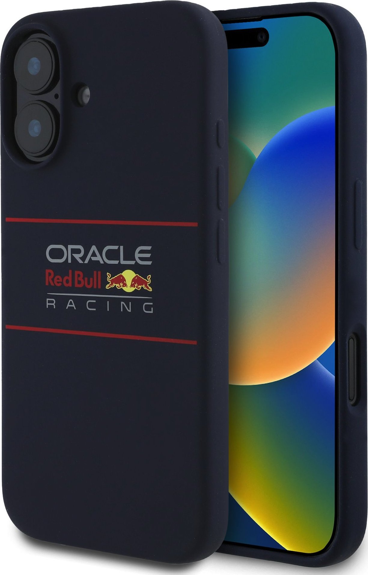 Red Bull Silicone Horizontal Logo MagSafe Zadní Kryt pro iPhone 16 Plus Navy