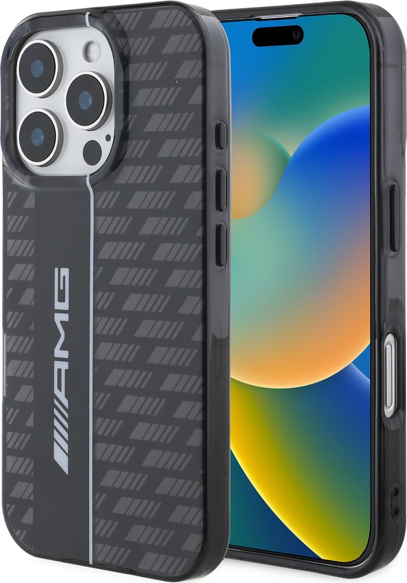 AMG Carbon Pattern Zadní Kryt pro iPhone 16 Pro Max Black