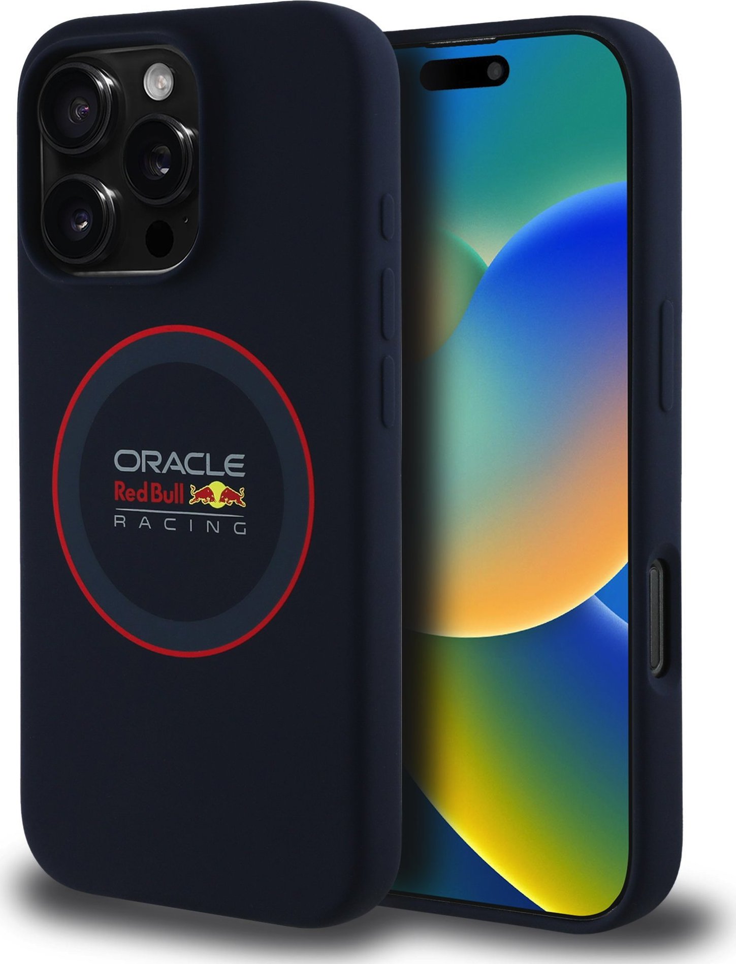 Red Bull Silicone Red Ring MagSafe Zadní Kryt pro iPhone 16 Pro Max Navy