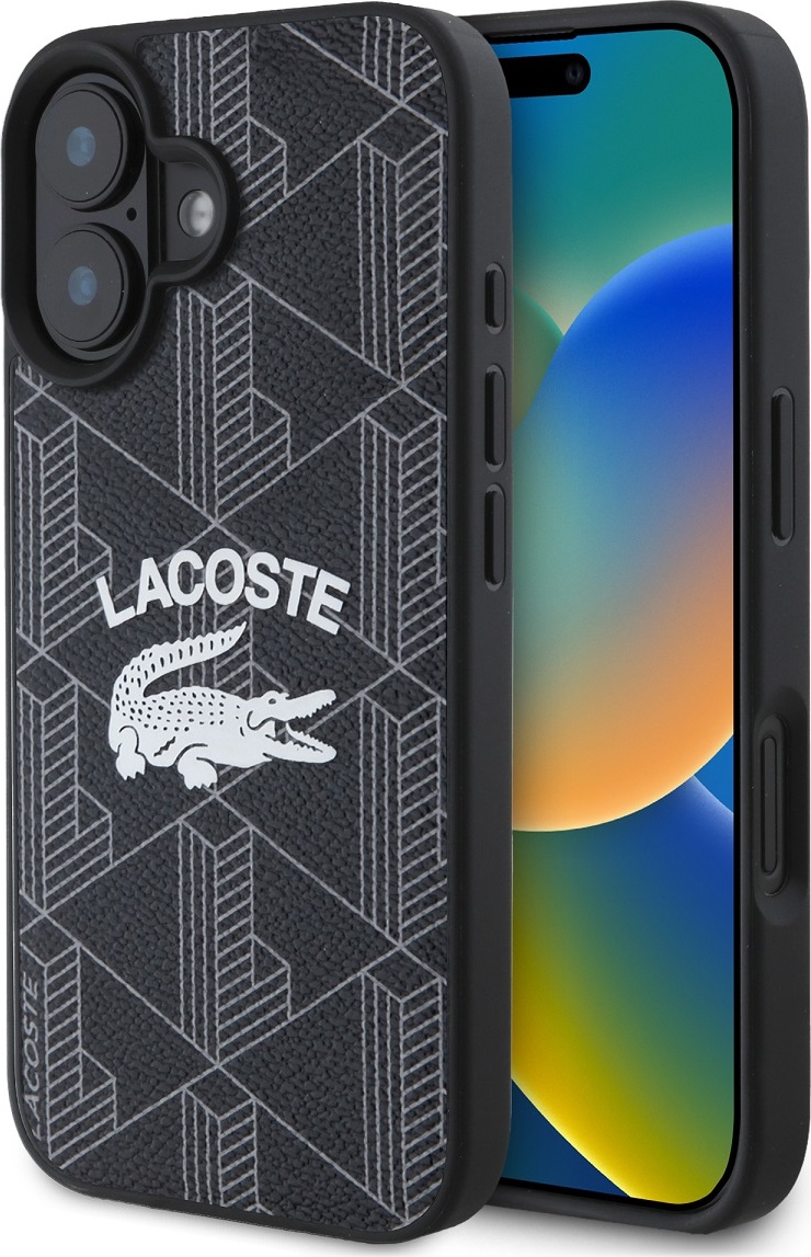 Lacoste Blend Monogram MagSafe Zadní Kryt pro iPhone 16 Pro Max Black