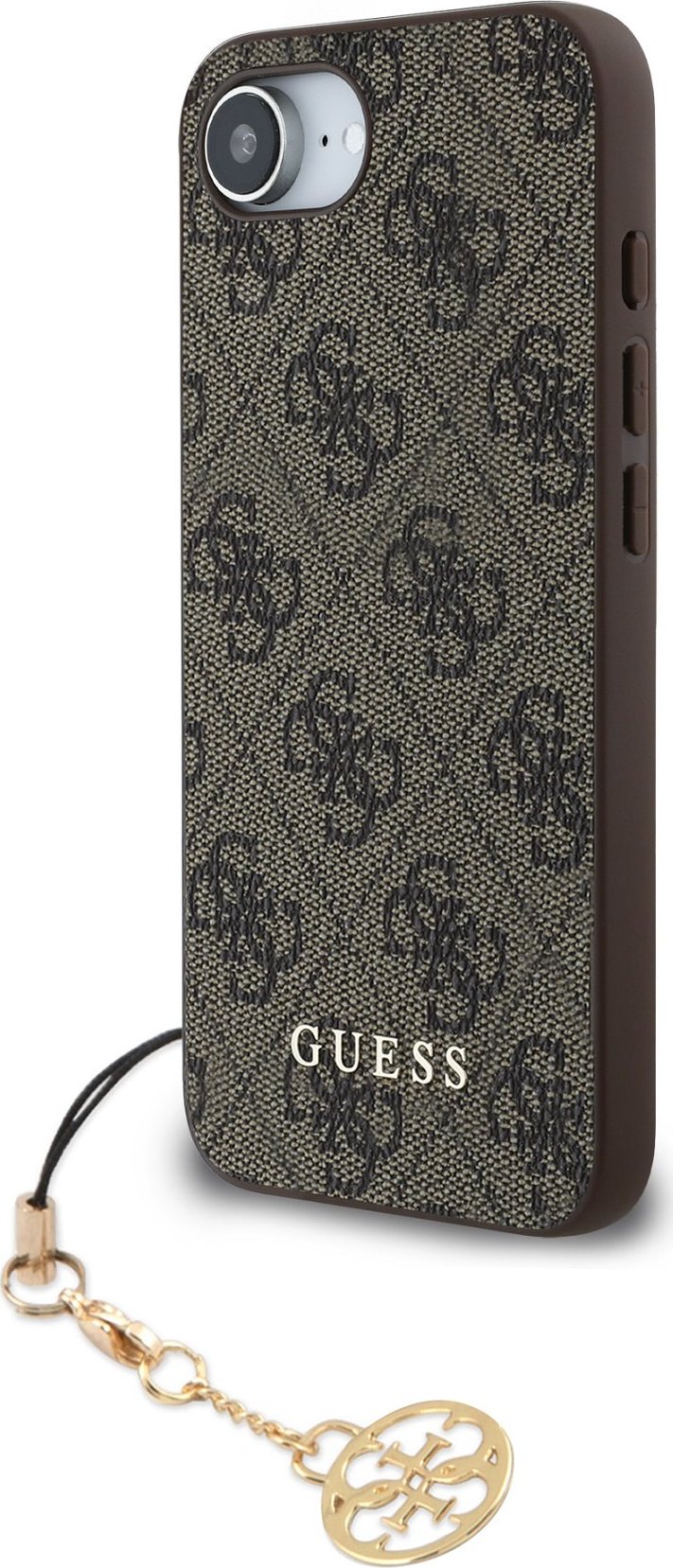 Guess 4G Charm Zadní Kryt pro iPhone 16e Tone on Tone Brown