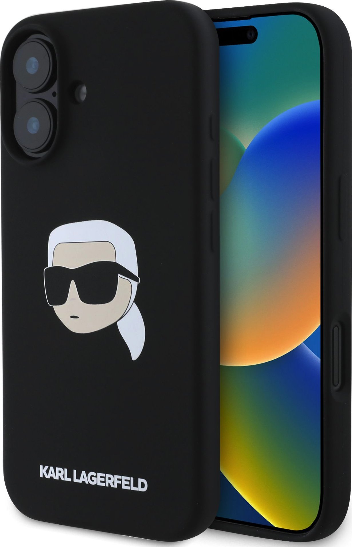 Karl Lagerfeld Liquid Silicone Karl Head MagSafe Zadní Kryt pro iPhone 16 Black