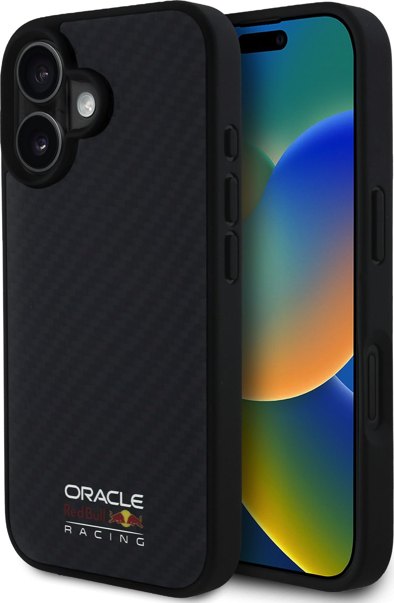 Red Bull Carbon Shiny Logo MagSafe Zadní Kryt pro iPhone 16 Black