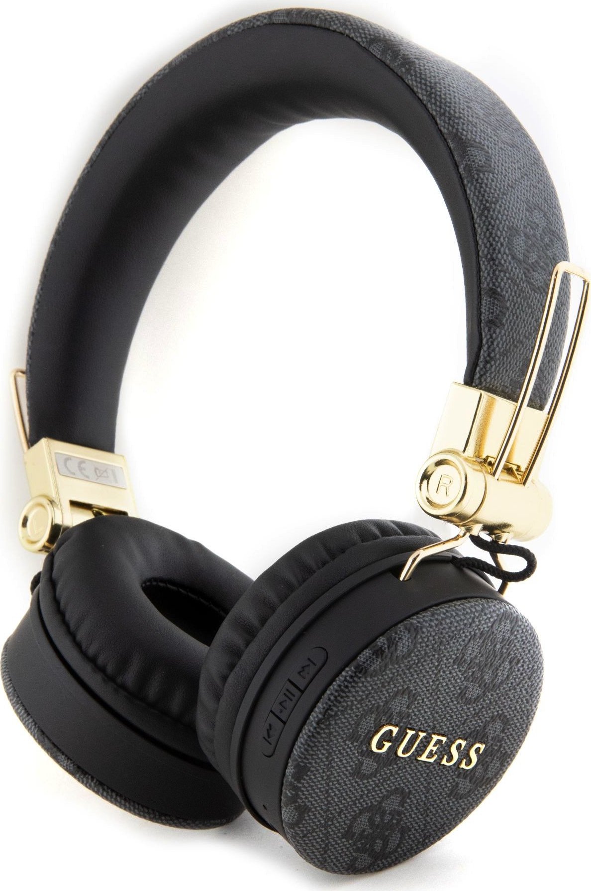 Guess PU Leather 4G Metal Logo Bezdrátová Sluchátka Black