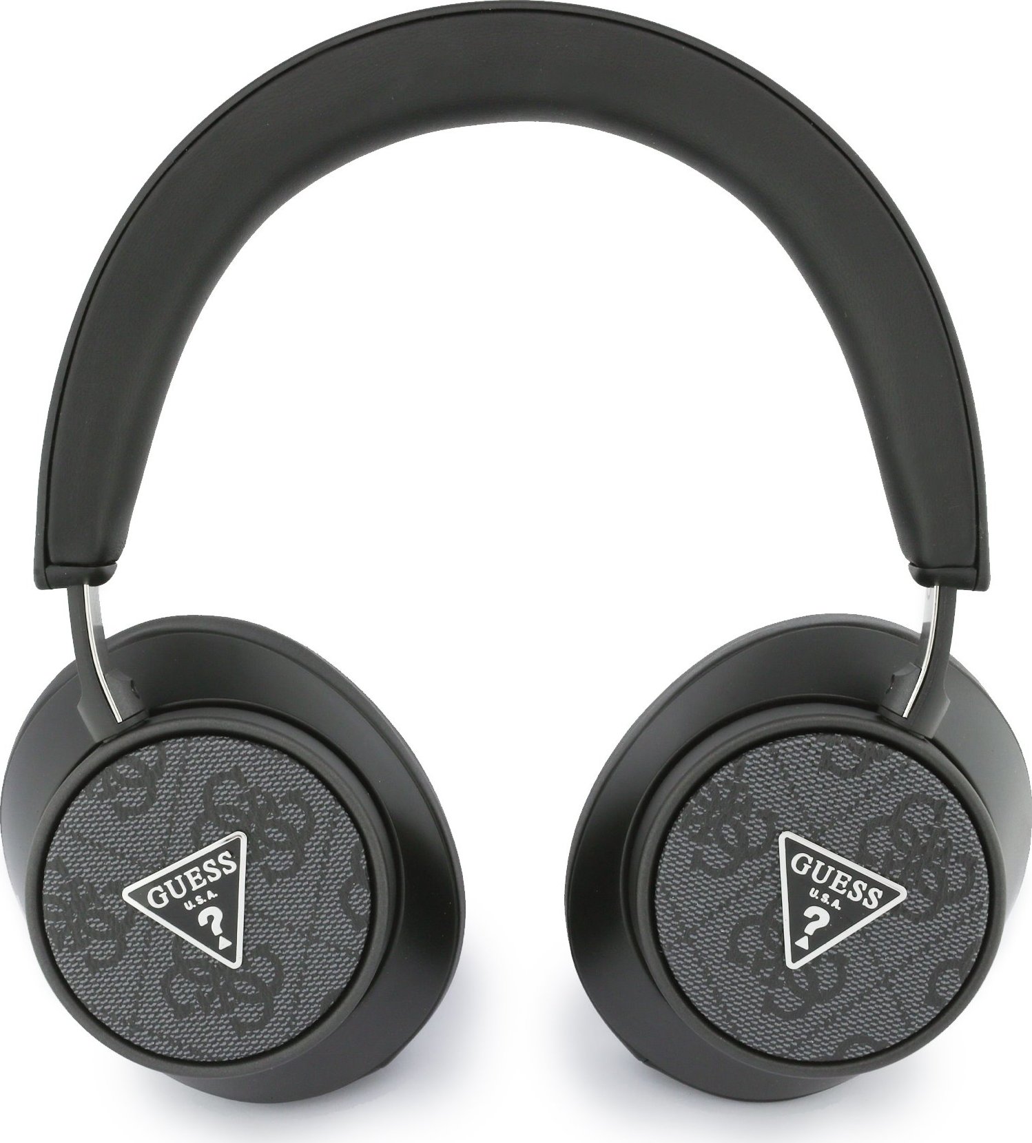 Guess PU Leather 4G Triangle Logo ENC Bezdrátová Sluchátka Black