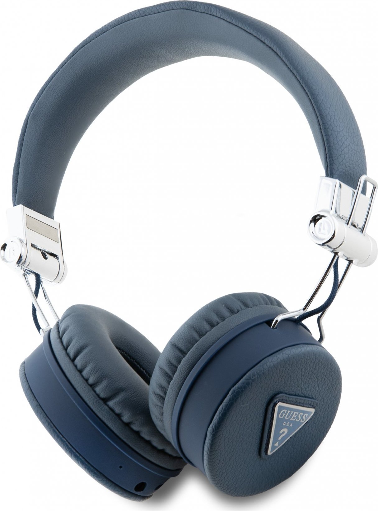 Guess PU Grained Triangle Logo ENC Bezdrátová Sluchátka Blue