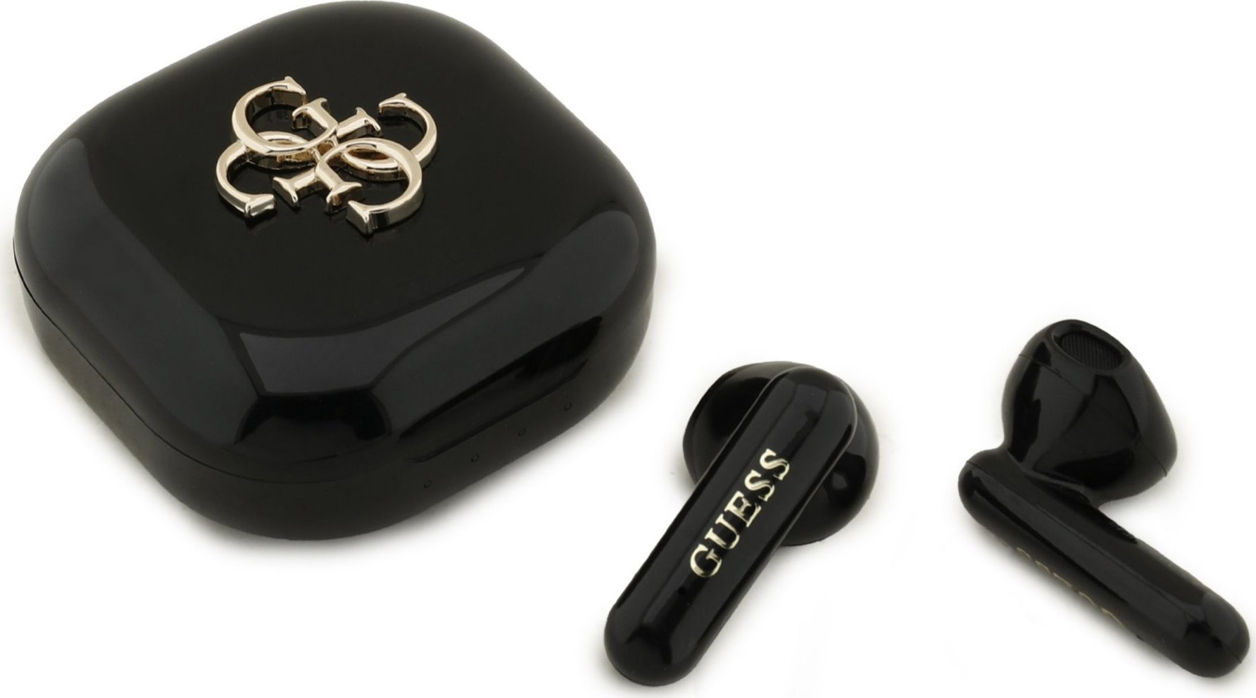 Guess 4G Metal Logo TWS Bezdrátová Sluchátka Black