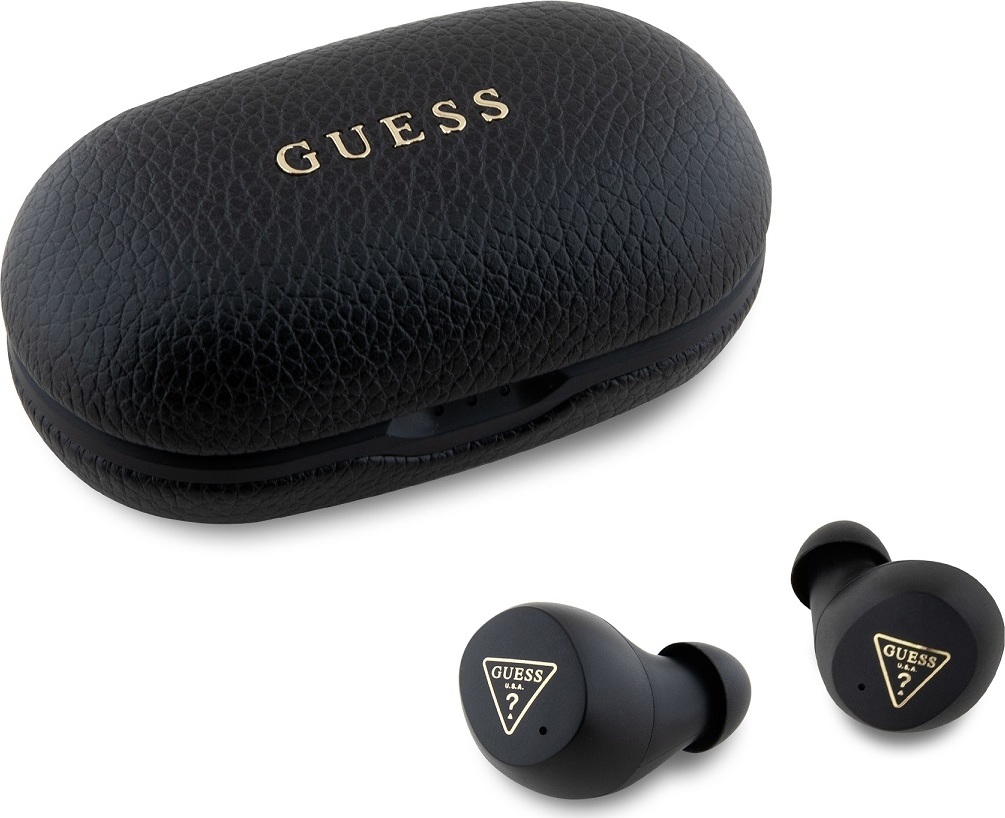Guess PU Grained ENC TWS Bezdrátová Sluchátka Black