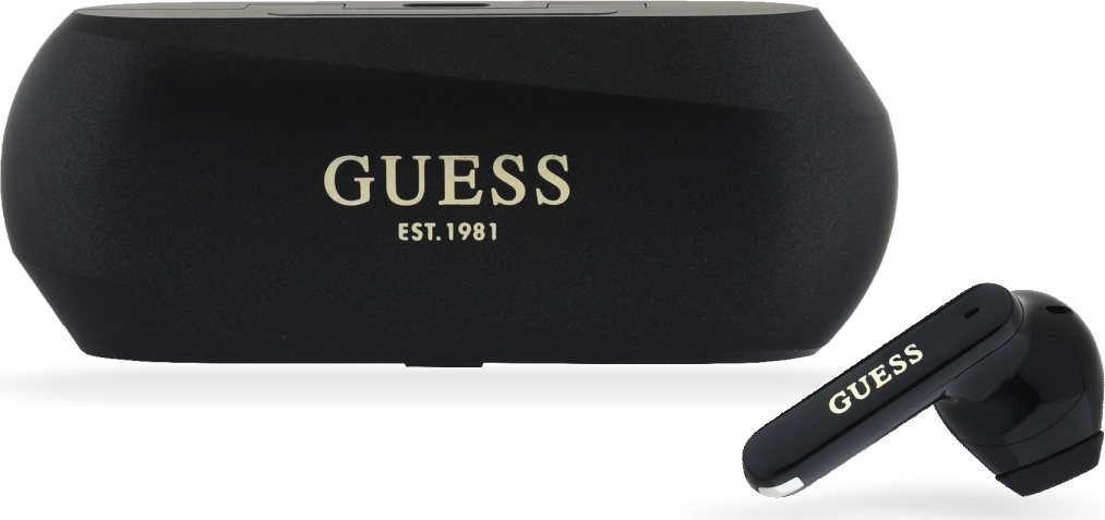 Guess Elongated Metallic ENC TWS Bezdrátová Sluchátka Black