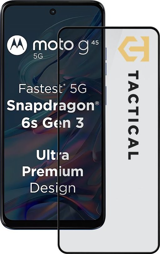 Tactical Glass Shield 5D sklo pro Motorola G45 Black