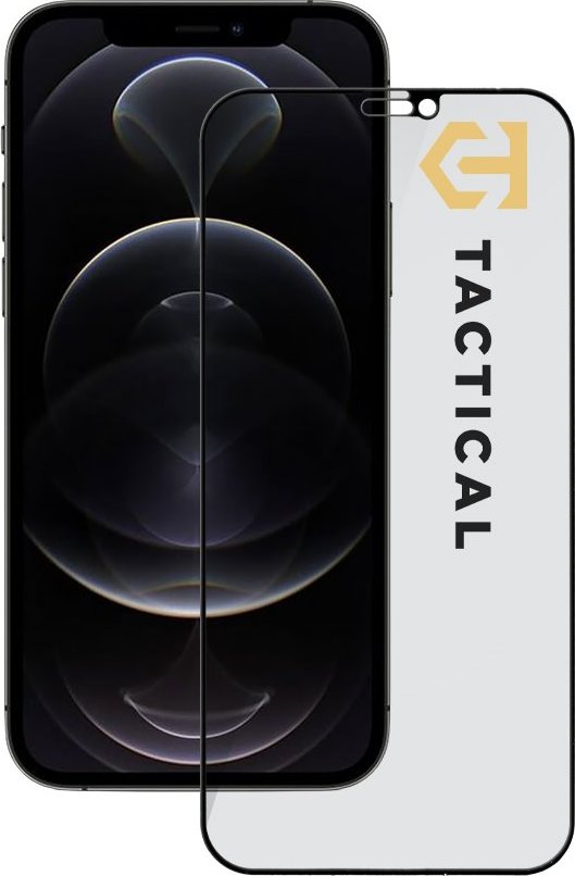 Tactical Glass Shield Privacy Stealth 5D sklo pro Apple iPhone 12/12 Pro Black