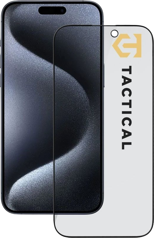 Tactical Glass Shield Privacy Stealth 5D sklo pro Apple iPhone 15 Pro Black