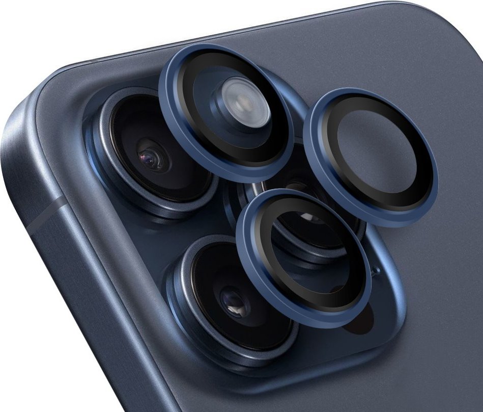OBAL:ME Ochrana Čoček pro Apple iPhone 15 Pro/15 Pro Max Blue Titanium
