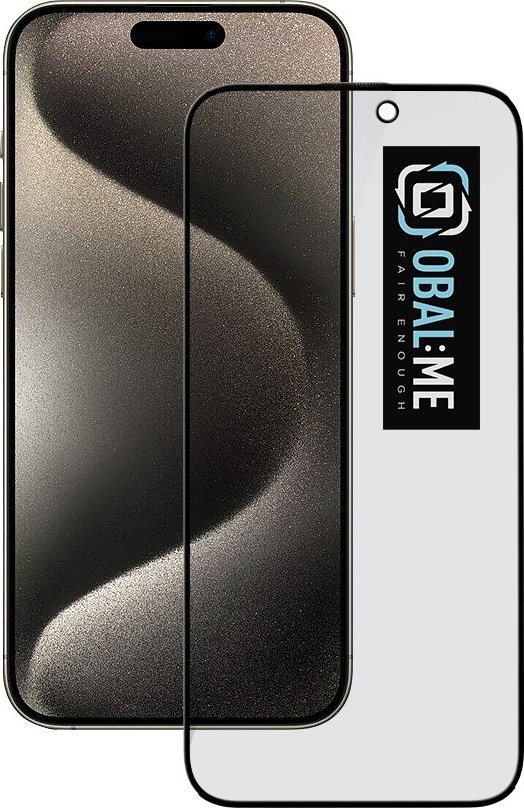 OBAL:ME Privacy 5D Tvrzené Sklo pro Apple iPhone 15 Pro Max Black