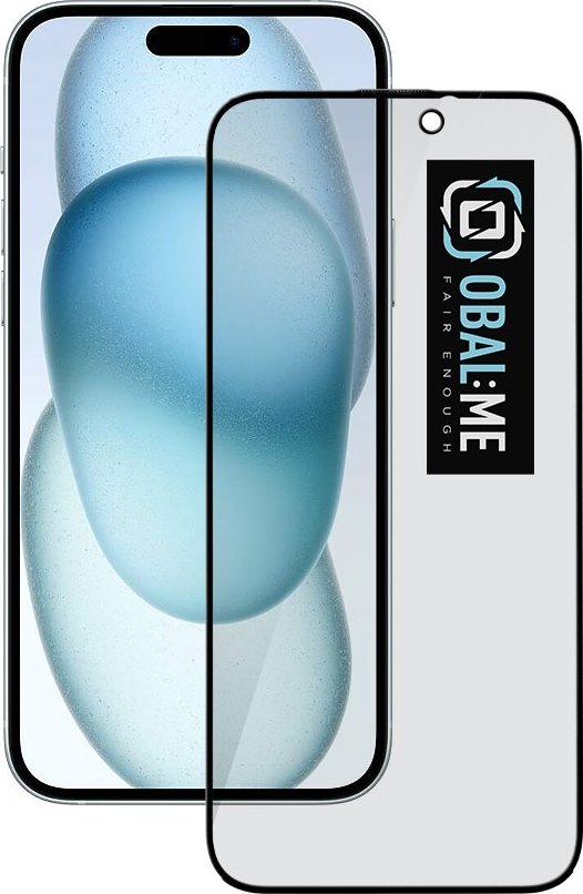 OBAL:ME Privacy 5D Tvrzené Sklo pro Apple iPhone 15 Plus/16 Plus Black